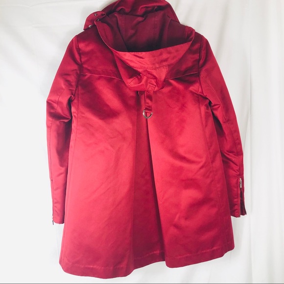 Cole Haan Women's Red Rain Jacket with Removable Lining - Picture 2 of 8